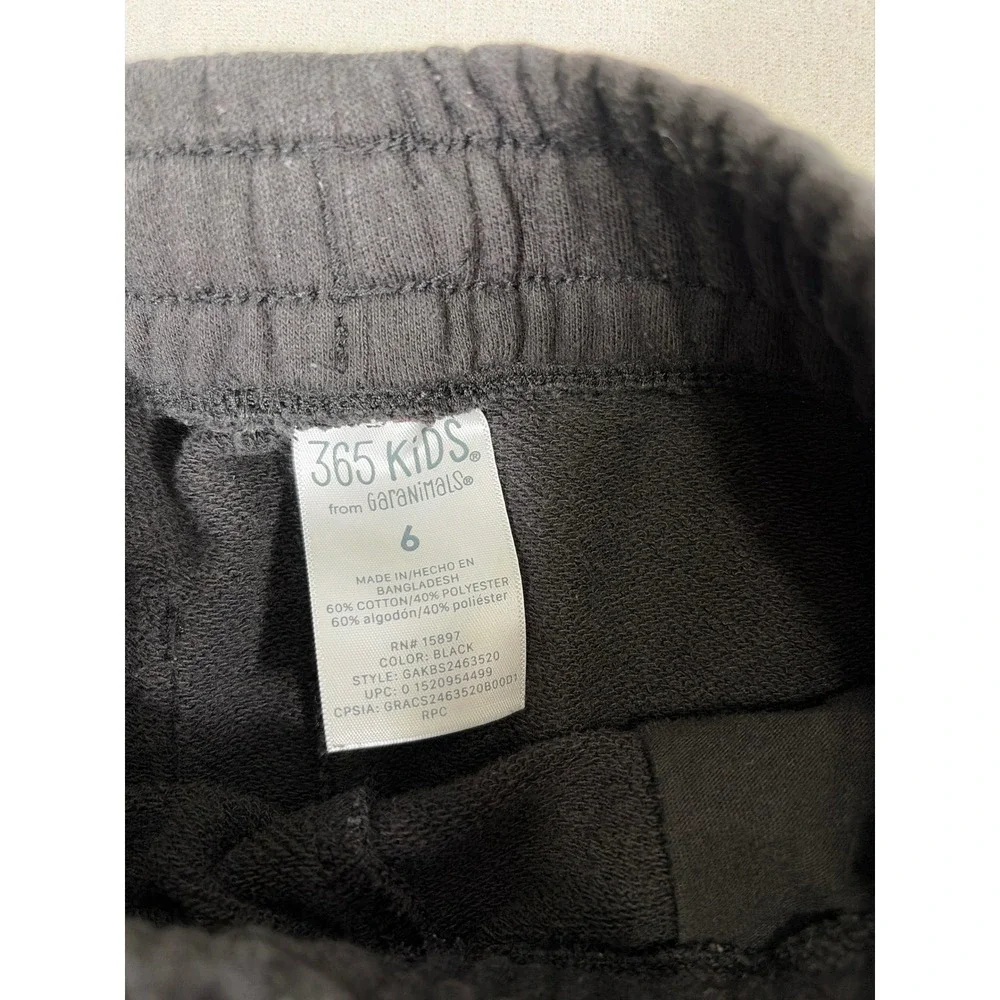 365 Kids from Garanimals‎ Boys Black Fleece Shorts Size 6 GAKBS2463520